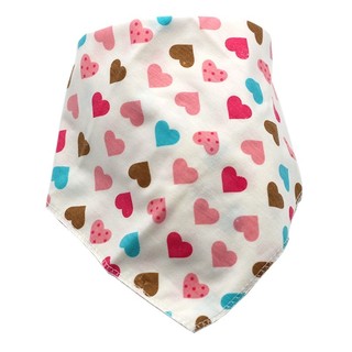 combo 4 khăn yếm cotton bé gái có cúc bấm