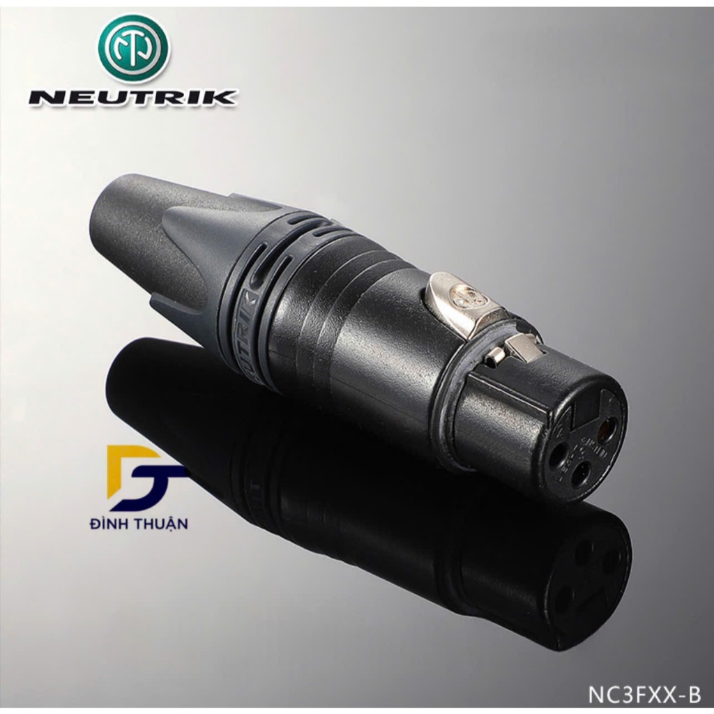 Jack Canon Đực Cái NEUTRIK NC3FXX-B Chuẩn Hãng, Giá 1 Cái.