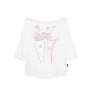  MOODSWINGS - Áo bẹt vai cổ rộng dáng dài FLORAL SHEER LOOSE TOP 