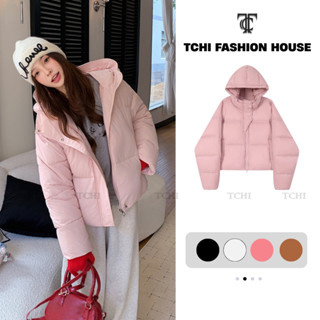  Áo Khoác Phao Cao Cấp Tchi Dành Cho Nữ 3 Cúc Có Mũ Khoác Ngoài Giữ Ấm Mùa Đông P01 - Top Jacket 