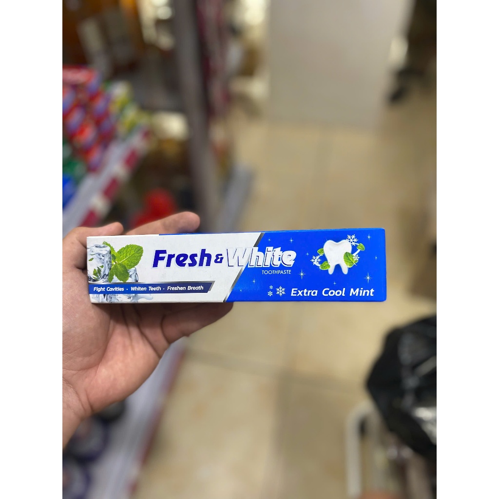 Kem Đánh Răng Fresh&White Fresh Cool Mint & Extra Cool Mint Hương Bạc Hà Mát Lạnh Ngừa Sâu Răng Thơm