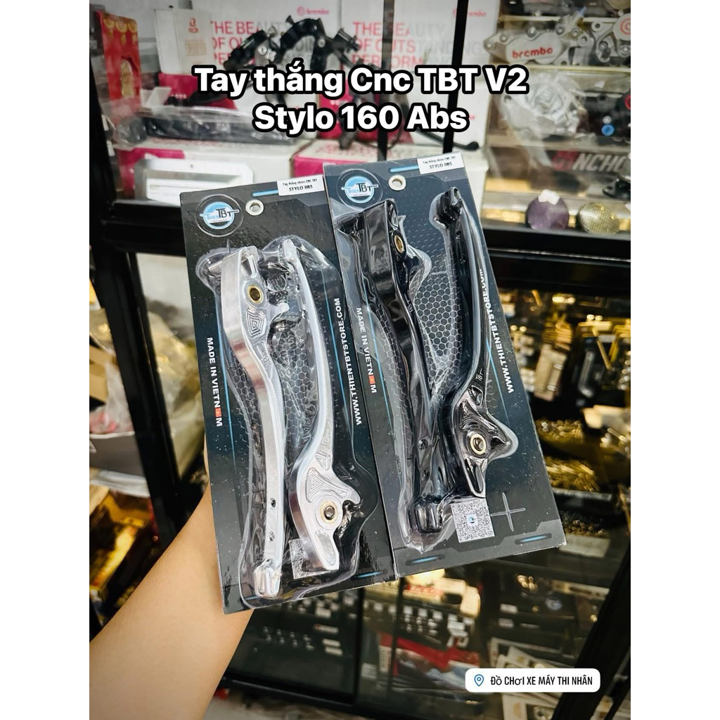 Tay thắng Cnc TBT V2 lắp cho Stylo160 Abs / Vario160 Abs / PCX160 Abs / Adv 160 