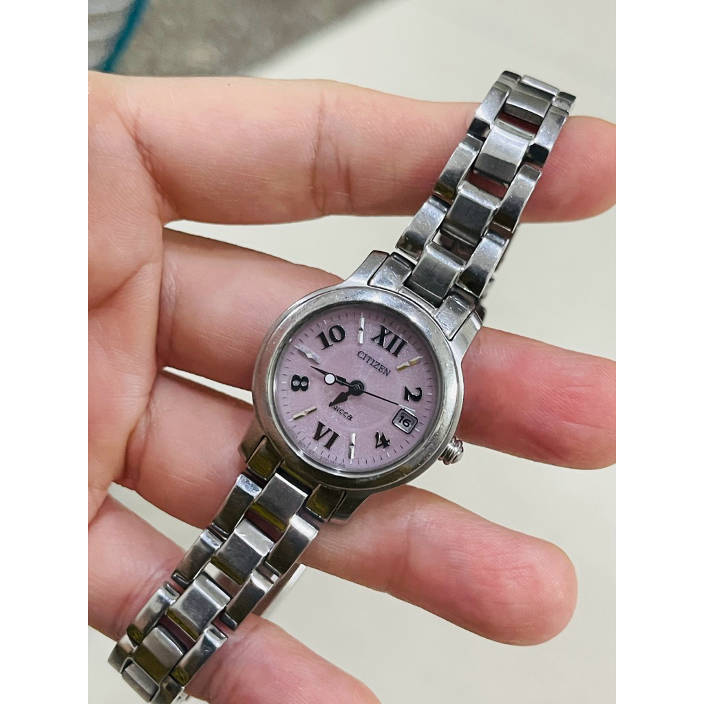 Đồng hồ  nữ Nhật Bản, Citizen Wicca Quartz, năng lượng mặt trời.