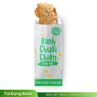 1000 Túi Giấy Kraft Đựng Bánh Chuối Chiên, Khoai Chiên Xanh Lá