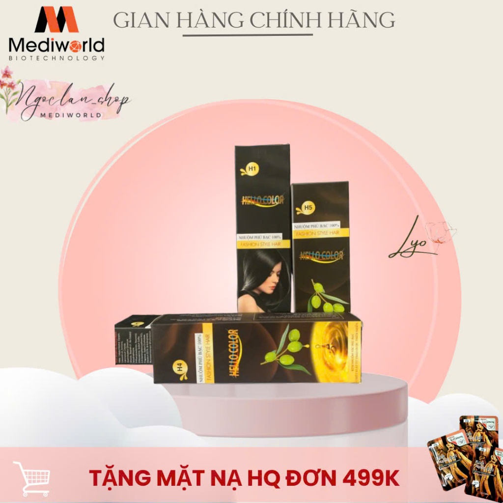 Nhuộm tóc phủ bạc Hello Color 100%