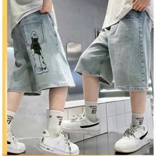 [M368] Quần Ngố Jeans Cho Bé Trai Kích Thước 17-56kg Thêu Hottrend Phong Cách COL.Boy Chất Liệu Mềm Mại