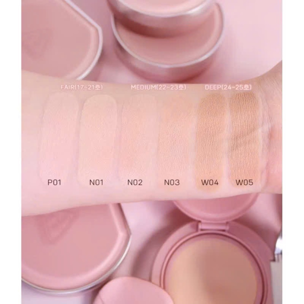 🌸Phấn Nước 3CE Fitting Mesh Cushion căng bóng mẫu vỏ full hồng