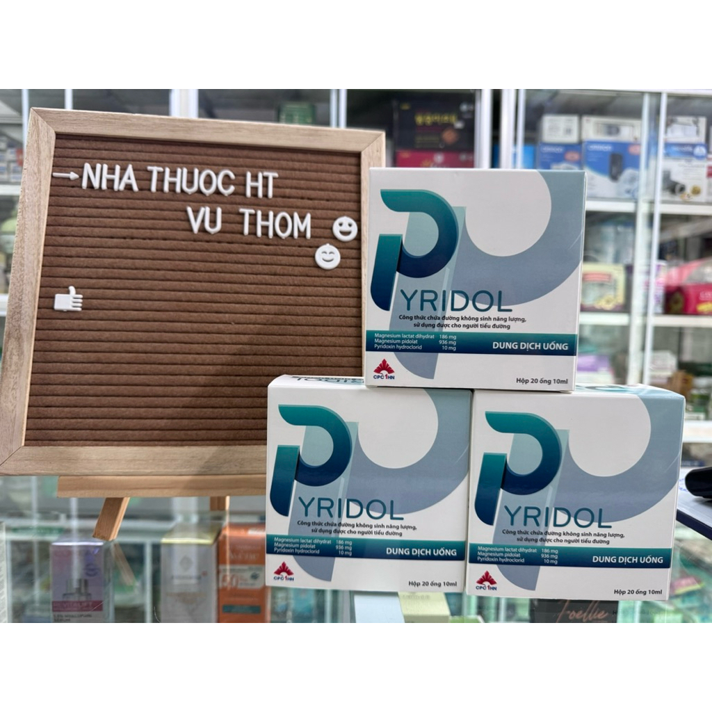Pyridol MgB6 hộp 20 ống bổ sung Magie và Vitamin B6 tăng cường sức khỏe
