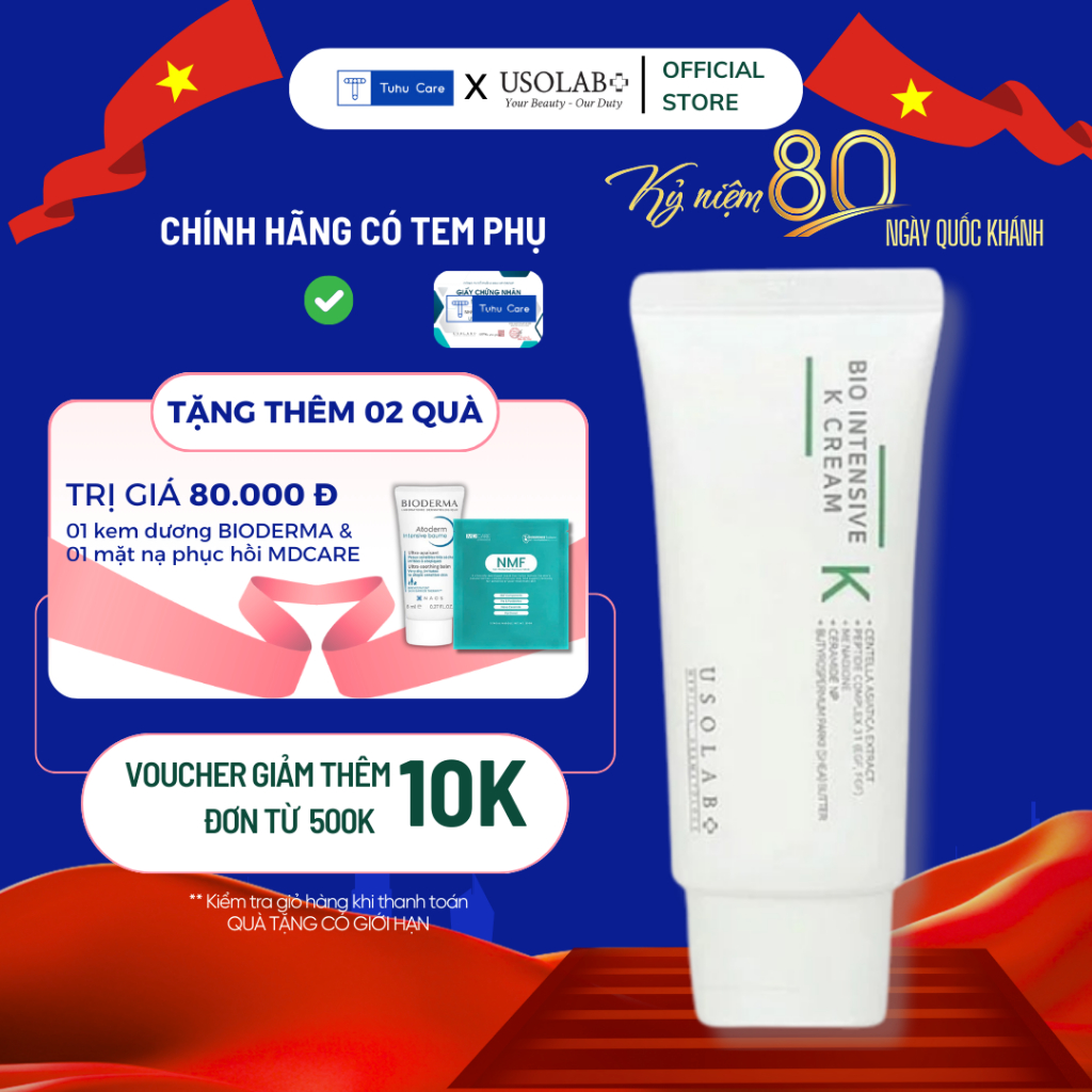 Kem K phục hồi Usolab 50ml - Kem dưỡng phục hồi và làm dịu da
