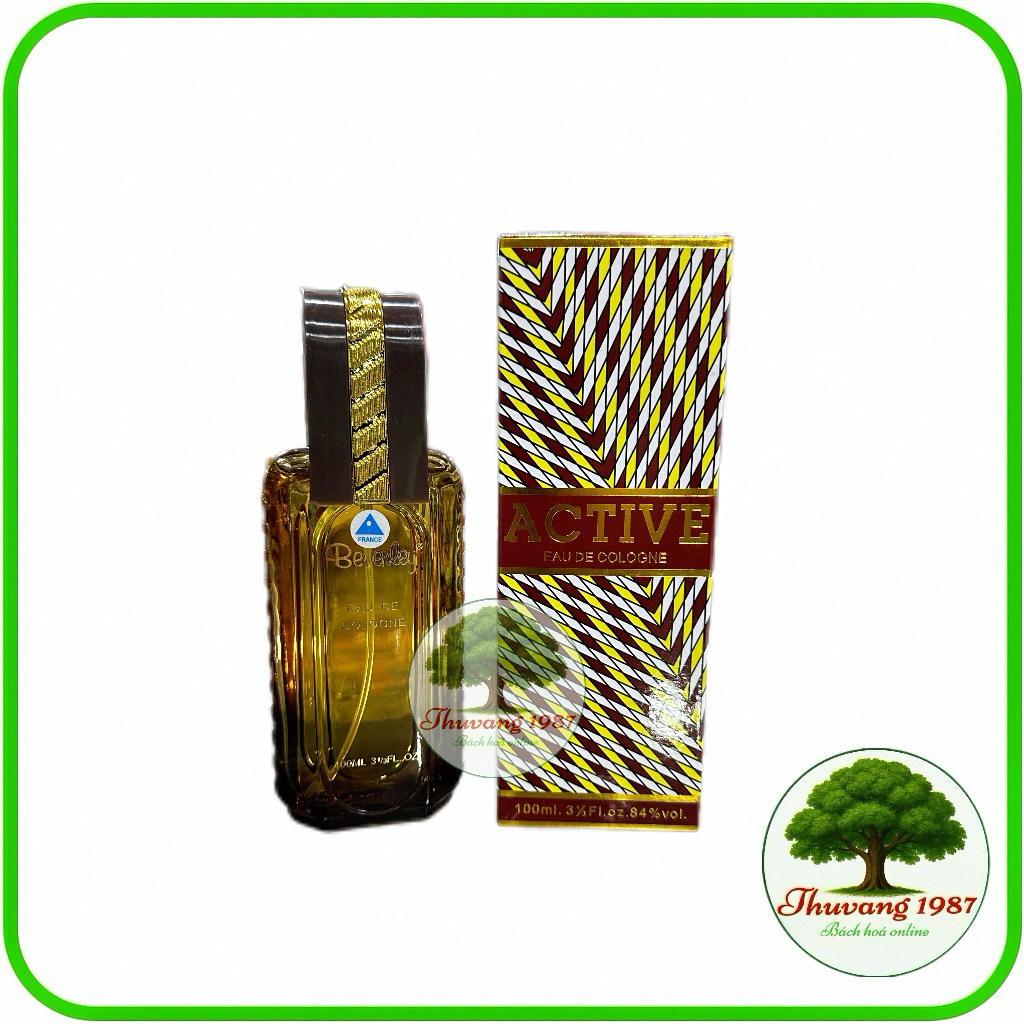 Nước Hoa Nam Beverley Active Eau De Cologne 100ml , Mùi Hương Nam Tính Lâu Phai