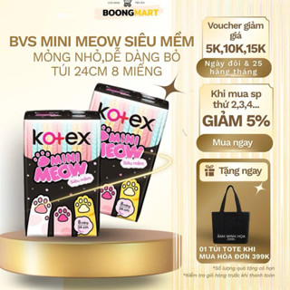  Băng vệ sinh mini meow Kotex siêu mỏng cánh 8 miếng 