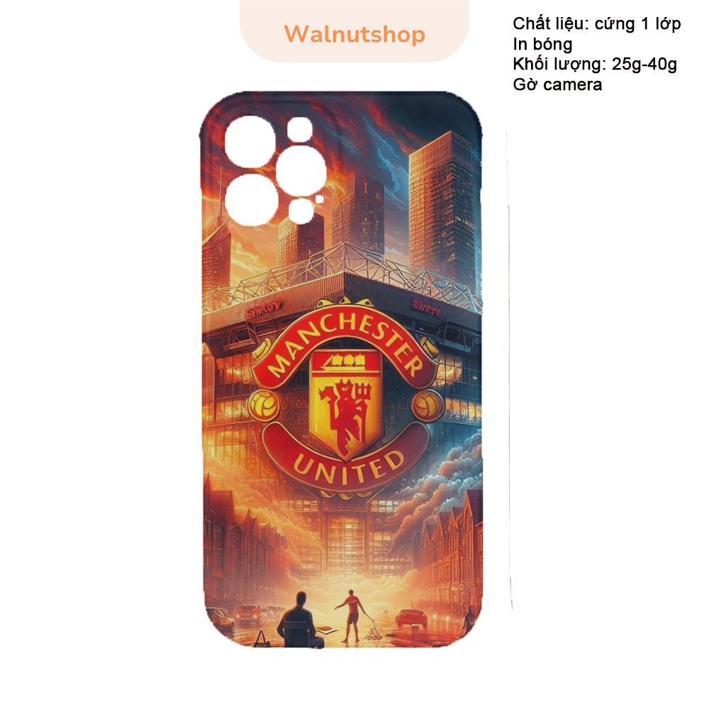 Ốp lưng Manchester United - Old trafford - Ốp Iphone in logo MU - CLB bóng đá MU in bóng đẹp mắt