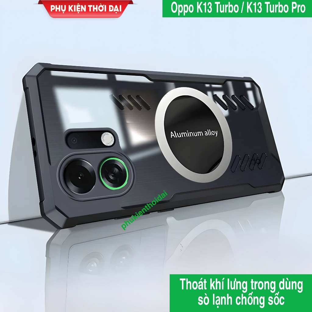 Ốp lưng Oppo K13 Turbo / K13 Turbo Pro / K15 Pro / K15 Pro+ dùng sò lạnh thoát khí hút nam châm chốn