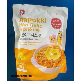 Combo 2 gói Rapokki Hàn Quốc (Phô mai , Truyền thống) 146g
