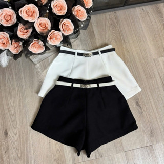 Quần Short Tuyết Mưa Kèm Đai Dáng A Cạp Cao 2 Lớp QCL1