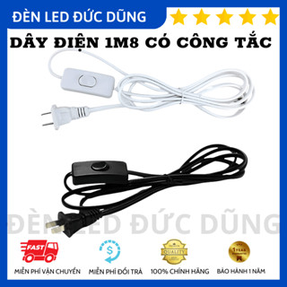  Dây Điện 1m8 Có Công Tắc – Phích Cắm Dây Đồng,Dùng Để Kết Nối Đèn,Thiết Bị Điện 