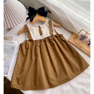 Váy babydoll bé gái,váy babydoll phối dây đai phong cách Hàn Quốc MIAN Baby
