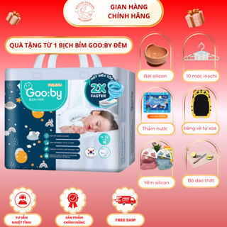   1 BỊCH TẶNG QUÀ Tã bỉm quần Gooby Premium Bỉm đêm chống trào đến 12h size M L XL XXL cho bé từ 6kg - 24kg 