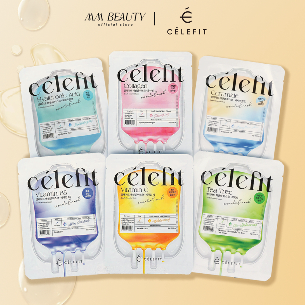 Combo 12 Mặt Nạ Cấp Ẩm, Dưỡng Da Celefit Essential Mask 25g