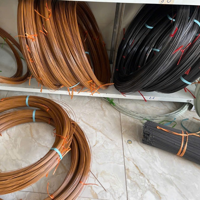 Combo 5m - 10m nan cáp quang màu nâu, màu đen,  Nan cáp quang làm diều sáo, làm lồng chim thủ công –