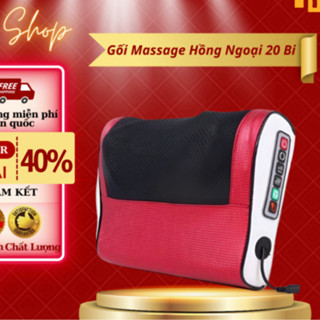Gối Massage Cổ Vai Gáy Hồng Ngoại 20 Bi Đa Năng - Máy Massage