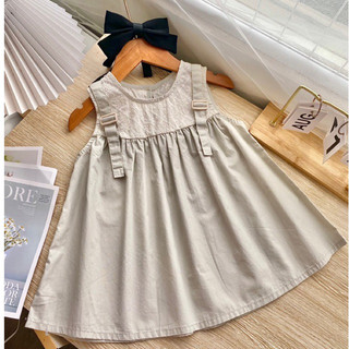 Váy babydoll bé gái,váy babydoll phối dây đai phong cách Hàn Quốc MIAN Baby