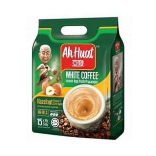  Cà phê trắng hòa tan 3 in 1 Ah Huat White Coffee Malaysia - Hạt phỉ và đường mía 
