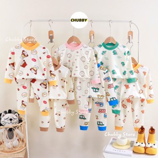 Bộ Quần Áo Thu Đông Cho Bé Chất Liệu Cotton Nỉ Mềm Mịn Size 9-21kg, Bộ Dài Tay Bé Trai Bé Gái CHUBBY STORE