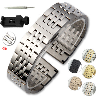 Dây đồng hồ kim loại đúc đặc inox 304 ngàm nối cong khóa bấm size 14mm 16mm 18mm 20mm 22mm19mm 21mm 14 16 20 22 19 21 mm