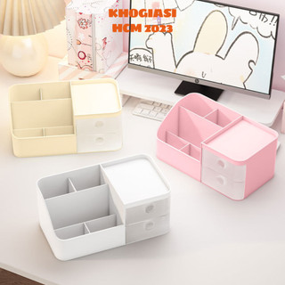  Hộp Đựng Bút Để Bàn Có Ngăn Kéo Đa Năng Decor Bàn Học 