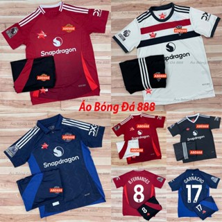 Bộ Quần Áo Bóng Đá CLB Manchester United 24/25 - Vải Polyester Gai Thái Cao Cấp