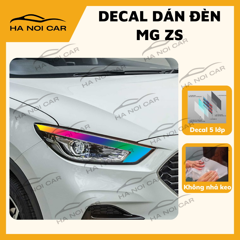 MG ZS: Decal dán đổi màu đèn MG ZS trang trí xe