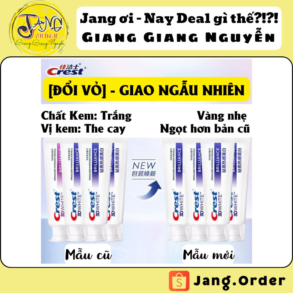 Kem đánh răng Crest 3D White Brilliance (Bản Trung)