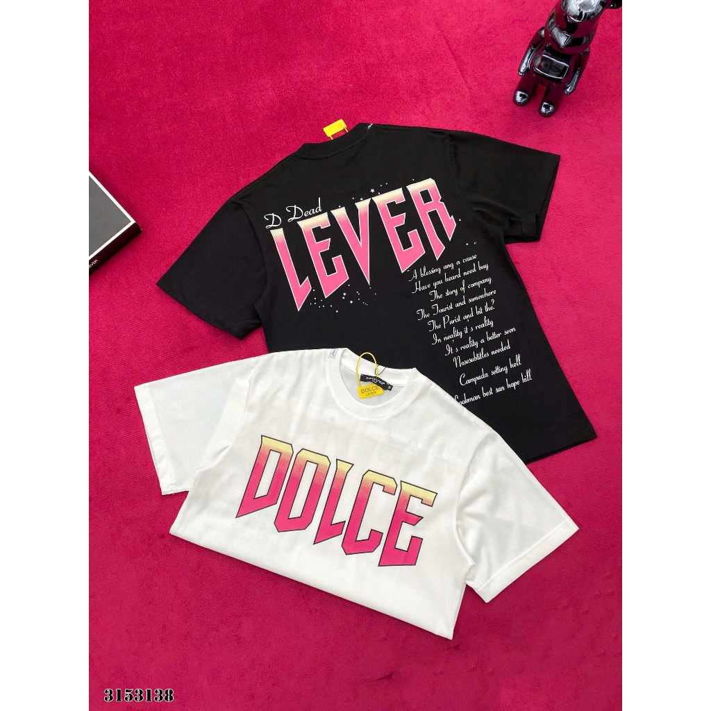 🔥Hot🔥Áo thun Dolce Lever in chữ tím thiết kế hot trend Nam nữ New 2025