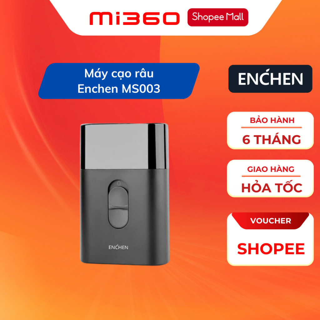 Máy cạo râu mini Enchen MS003 | Lưỡi dao tự mài | Tích hợp tông đơ | BH 6 tháng