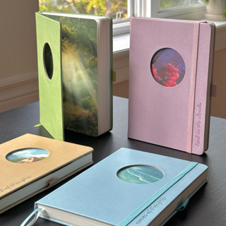 Sổ tay bìa da Earth Wonders Collection A5 160 trang 120gsm - Sổ nhật ký ghi chép cao cấp caro kẻ ngang