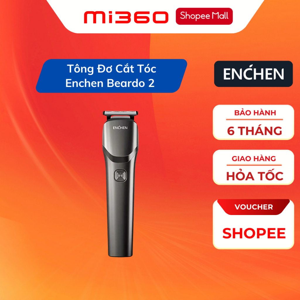 Tông đơ cắt tóc Enchen Beardo 2 - Động cơ mạnh mẽ 8000 vòng - lưỡi thép không gỉ