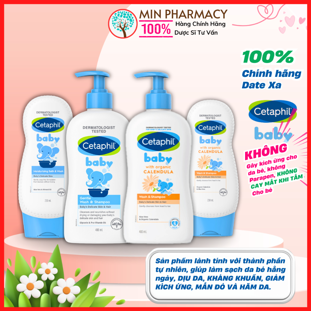 Sữa tắm gội toàn thân dịu nhẹ cho bé CETAPHIL BABY GENTLE WASH & SHAMPOO 2in1/ Baby lotion Cetaphil