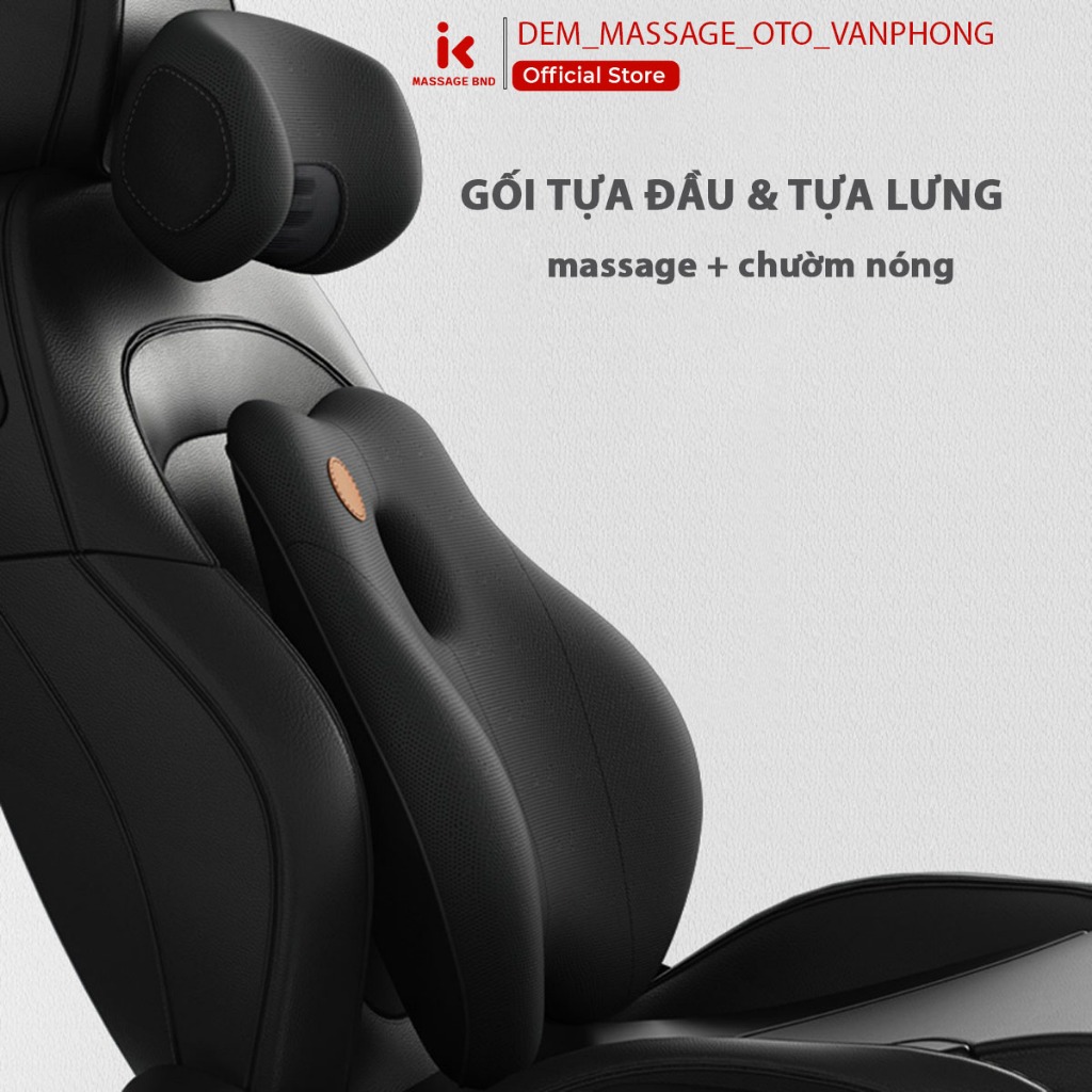 Combo Tựa Đầu Và Lưng Massage + Chườm Nóng