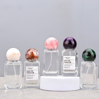  Chai chiết nước hoa thủy tinh cao cấp mẫu F098B 20ml   30ml   50ml chai vuông dẹp nắp nhựa vân đá vòi xịt phun sương 