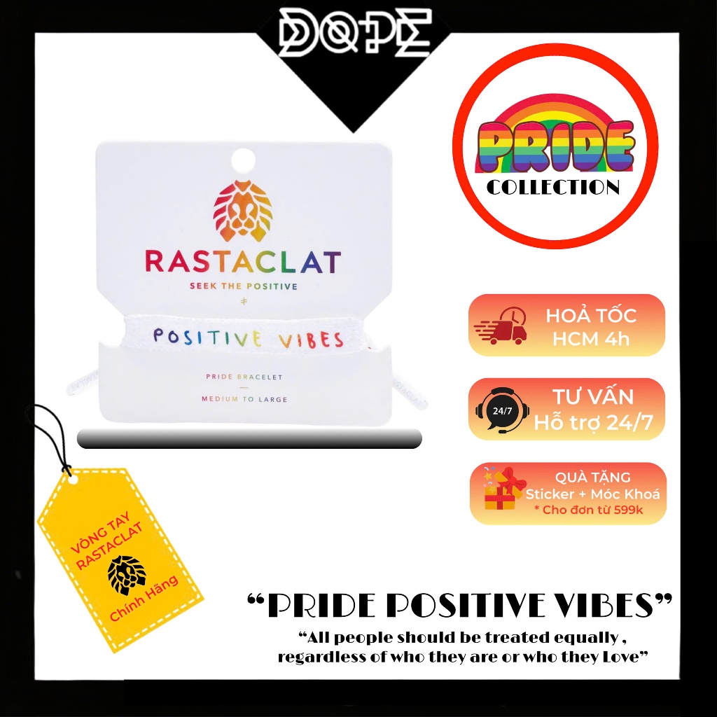 [Vòng tay Rastaclat Chính Hãng] Rastaclat Positive Vibes Pride. 🌈 PRIDE COLLECTION