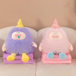  chăn gối văn phòng thú nhồi bông kèm chăn. 