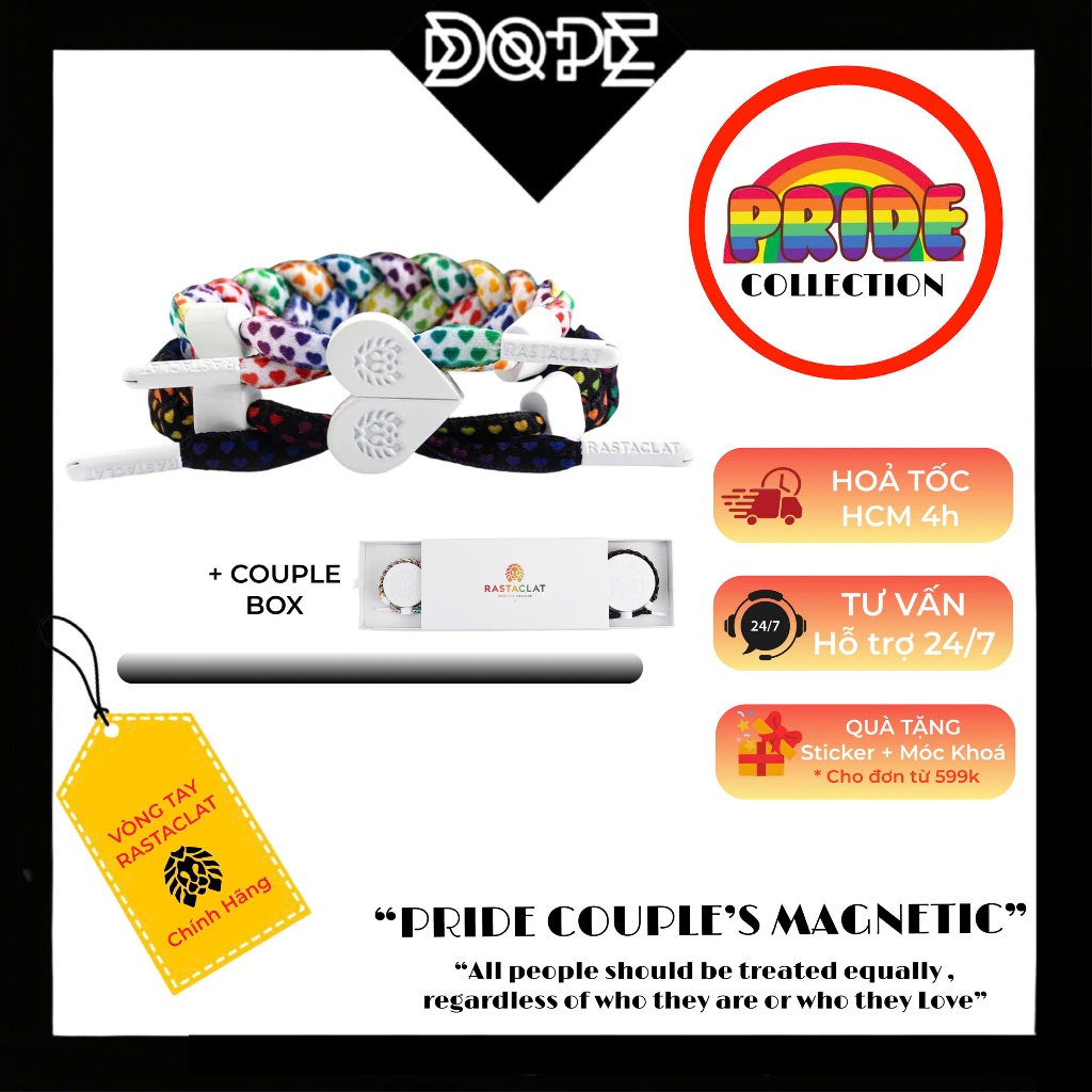[Vòng tay Rastaclat Chính Hãng] Rastaclat Pride Magnetic Couple Set.🌈 PRIDE COLLECTION