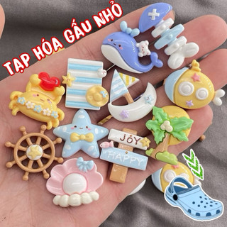  SET 10 CHARM MÙA HÈ BIỂN GẮN DÉP TỔ ONG DÉP SỤC  - BIỂN MÃ 03 