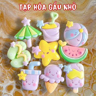  SET 10 CHARM MÙA HÈ BIỂN GẮN DÉP TỔ ONG DÉP SỤC  - BIỂN MÃ 04 