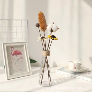 Lọ hoa decor phòng/ Bình hoa thủy tinh dáng tam giác tặng kèm dây dừa trang trí ( chỉ tặng dây không tặng nút)
