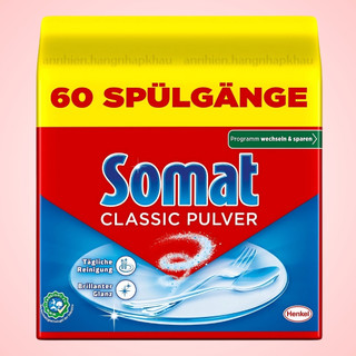 Combo 2 bịch bột rửa chén Somat Classic Pulver 960g dùng cho máy rửa chén bát