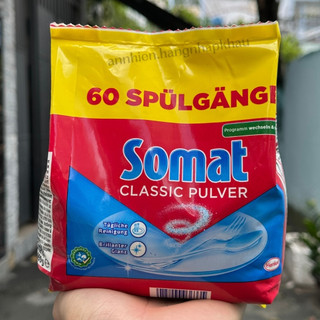 Combo 2 bịch bột rửa chén Somat Classic Pulver 960g dùng cho máy rửa chén bát