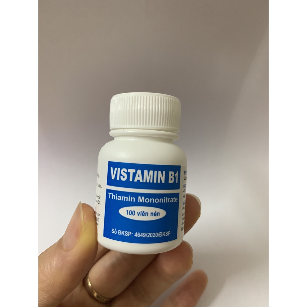 2 lọ Vitamin B1 Đại uy (Vistamin B1) , Hỗ trợ cải thiện tình trạng thiếu hụt vitamin nhóm B1