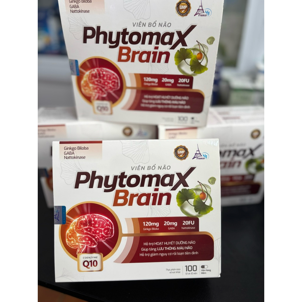 Viên uống bổ não Phytomax Brain ginkgo biloba - hộp 100viên